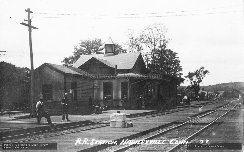 Postcard: Railroad Station, Hawleyville, Connecticut
